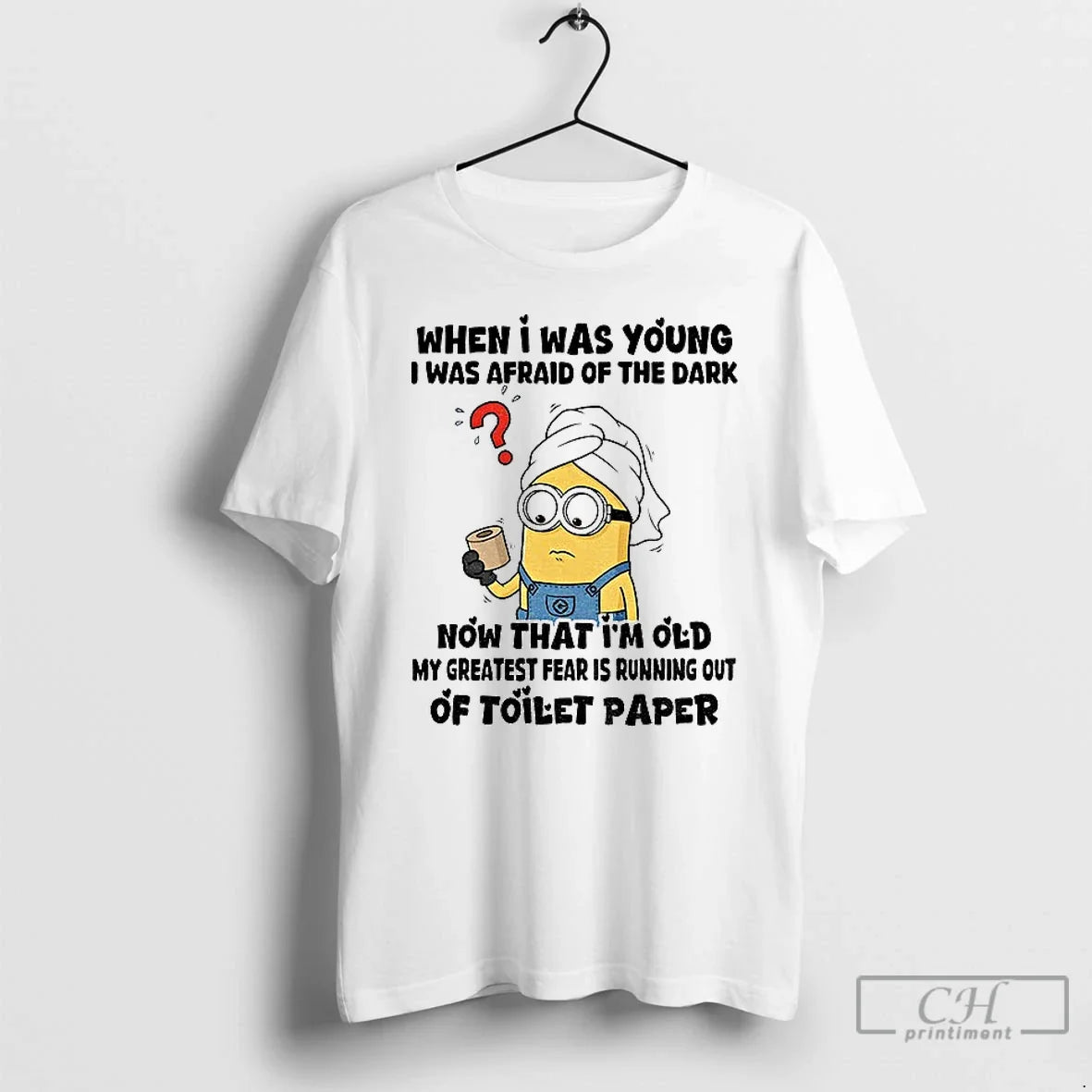 Classic Minion When I Was Young Afraid Of The Dark - Adult & Kids T-Shirts, Sweatshirts & Hoodies apparel design preview 1