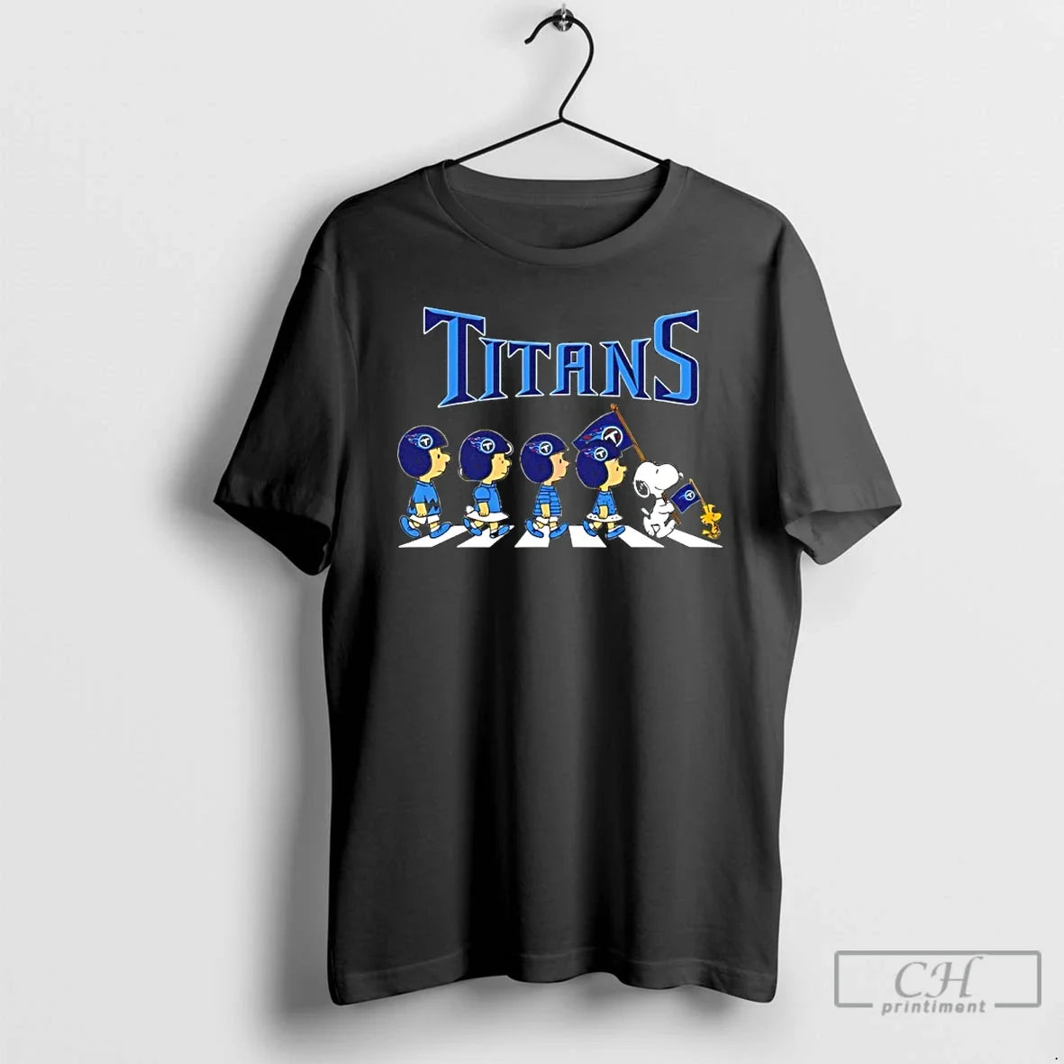 Classic Peanuts X Tennessee Titans Football Flag - Adult & Kids T-Shirts, Sweatshirts & Hoodies apparel design preview 1