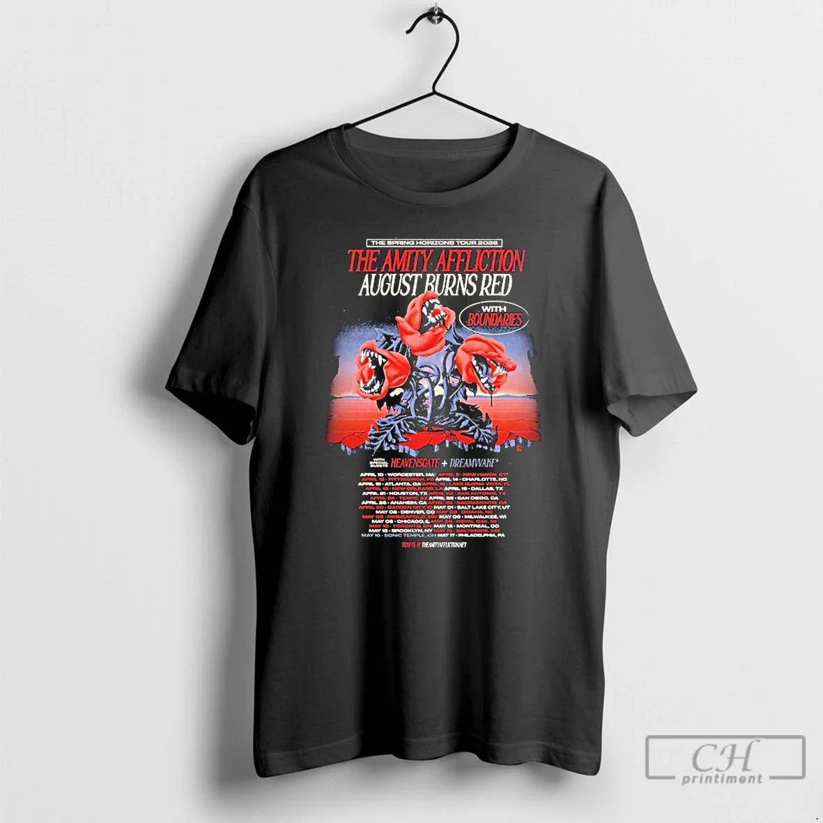 Classic The Amity Affliction Spring Horizons Tour - Adult & Kids T-Shirts, Sweatshirts & Hoodies apparel design preview 1