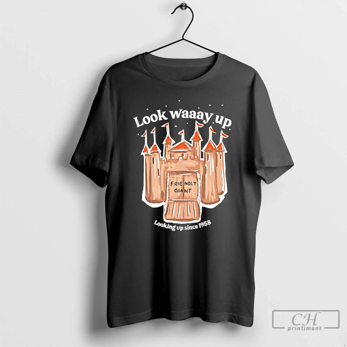 Classic The Friendly Giant Look Waaay Up Looking - Adult & Kids T-Shirts, Sweatshirts & Hoodies apparel design preview 1