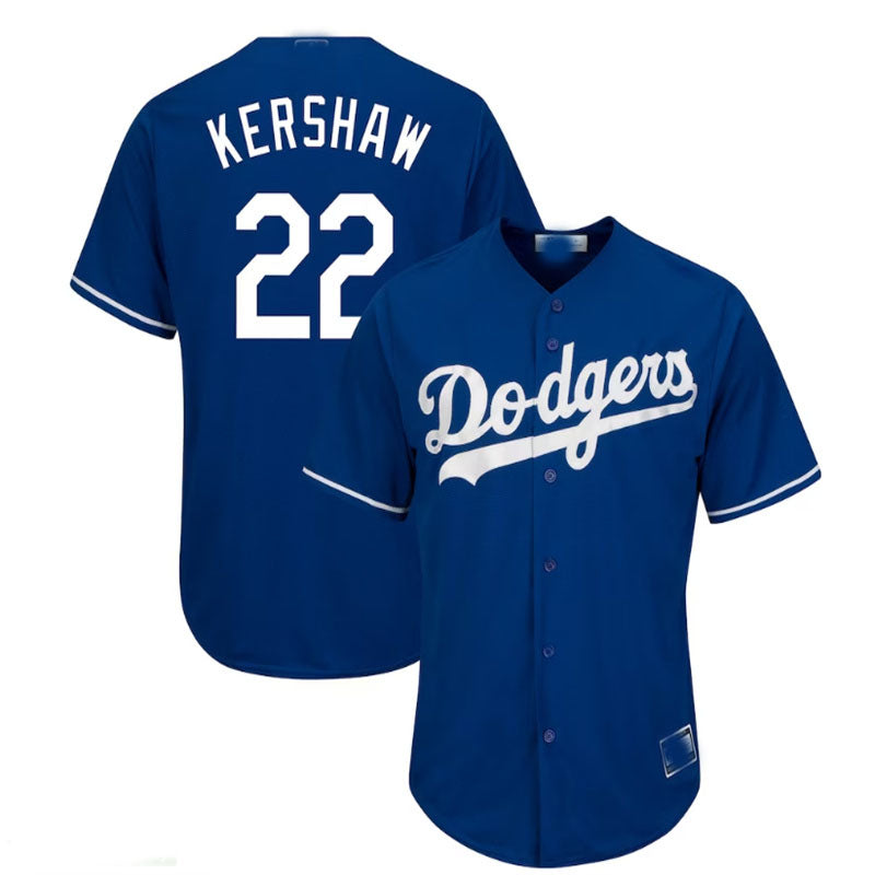 Los Angeles Dodgers #22 Clayton Kershaw Big & Tall Replica Player Jersey - Royal Baseball Jerseys baseball jersey product view 1