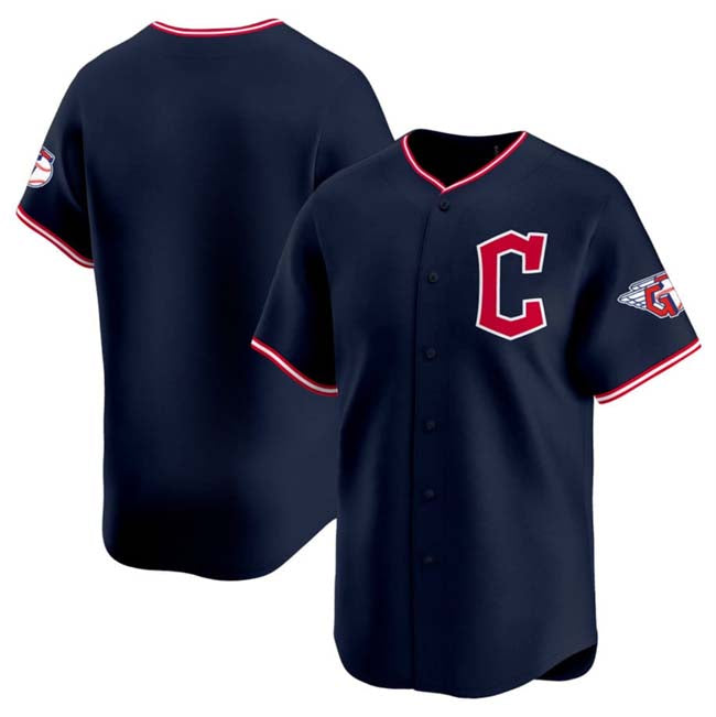 Cleveland Guardians Blank Navy 2025 Alternate Limited Stitched Baseball Jersey baseball jersey product view 1