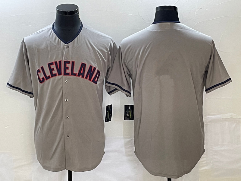 Cleveland Guardians Gray Blank Cool Base Stitched Baseball Jersey baseball jersey product view 1
