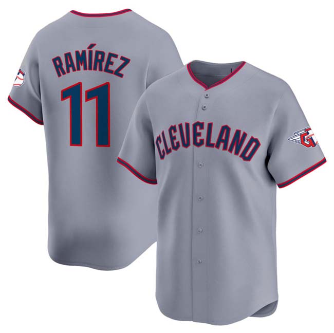 Cleveland Guardians #11 Jose Ramirez Gray 2025 Alternate Limited Stitched Baseball Jersey baseball jersey product view 1