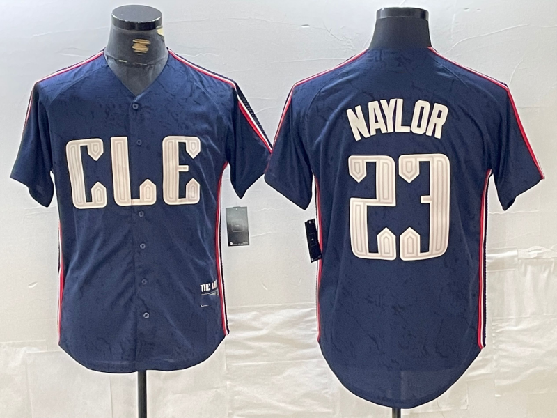 Cleveland Guardians #23 Josh Naylor Navy 2024 City Connect Limited Stitched Baseball Jerseys baseball jersey product view 1