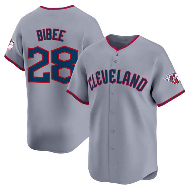 Cleveland Guardians #28 Tanner Bibee Gray 2025 Alternate Limited Stitched Baseball Jersey baseball jersey product view 1