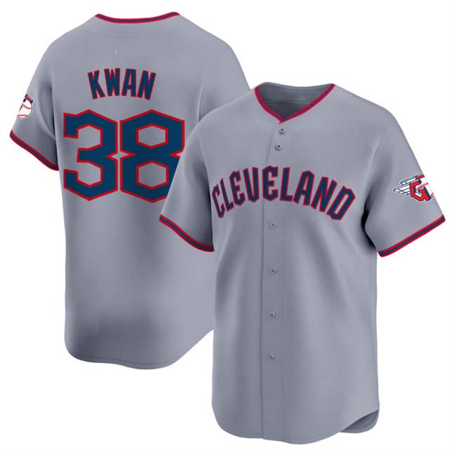 Cleveland Guardians #38 Steven Kwan Gray 2025 Alternate Limited Stitched Baseball Jersey baseball jersey product view 1