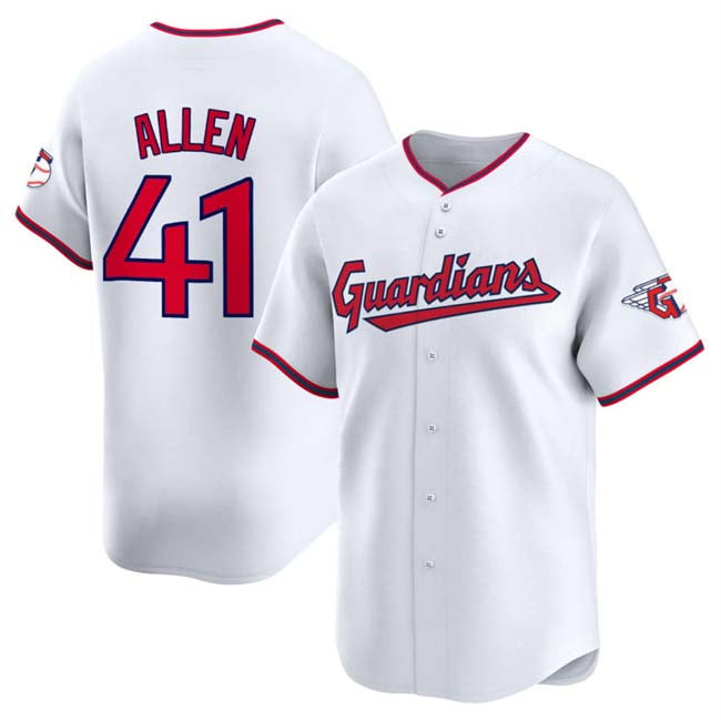 Cleveland Guardians #41 Carlos Santana White Home Limited Stitched Baseball Jersey baseball jersey product view 1