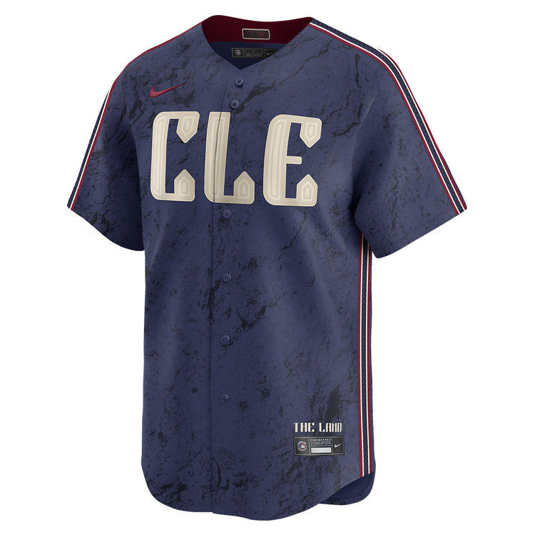 Cleveland Guardians City Connect Jersey - Navy baseball jersey product view 1