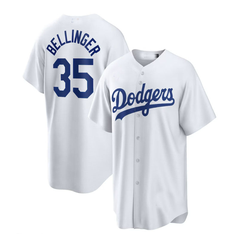 Los Angeles Dodgers #35 Cody Bellinger Cody Bellinger Home Replica Player Name Jersey - White Baseball Jerseys baseball jersey product view 1