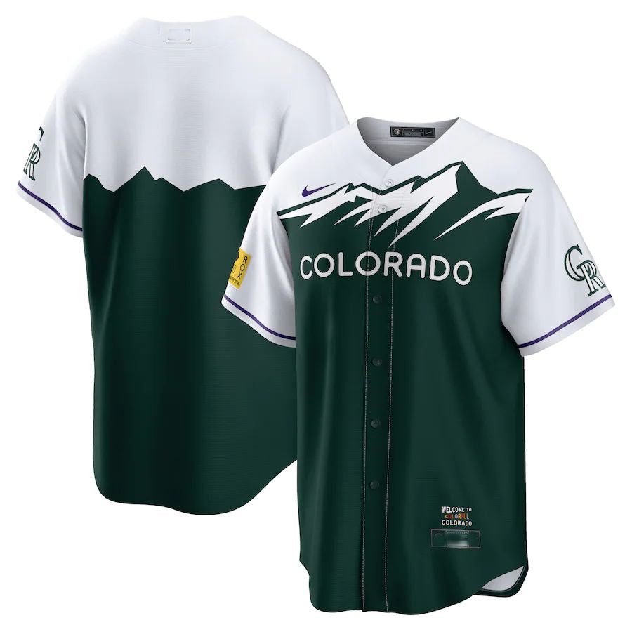 Colorado Rockies Green 2022 City Connect Replica Team Jersey Baseball Jerseys baseball jersey product view 1