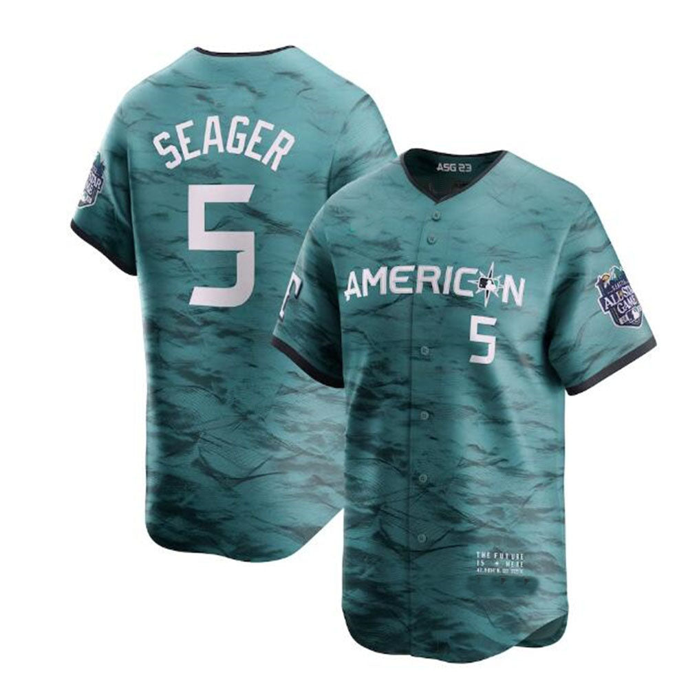 #5 Corey Seager American League 2023 All-Star Game Limited Player Jersey - Teal Baseball Jerseys baseball jersey product view 1