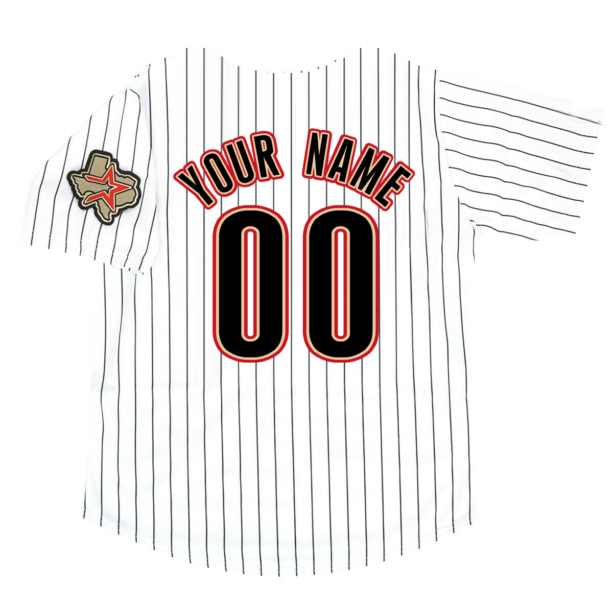 Custom Houston Astros 2012 White Men's Jersey Stitched Black Stripe baseball jersey product view 2