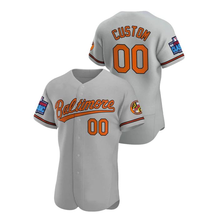 Custom Baltimore Orioles 2022 Little League Classic Gray Stitched Jersey Baseball Jerseys baseball jersey product view 1
