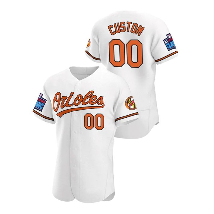 Custom Baltimore Orioles Little League Classic White Stitched Jersey Baseball Jerseys baseball jersey product view 1