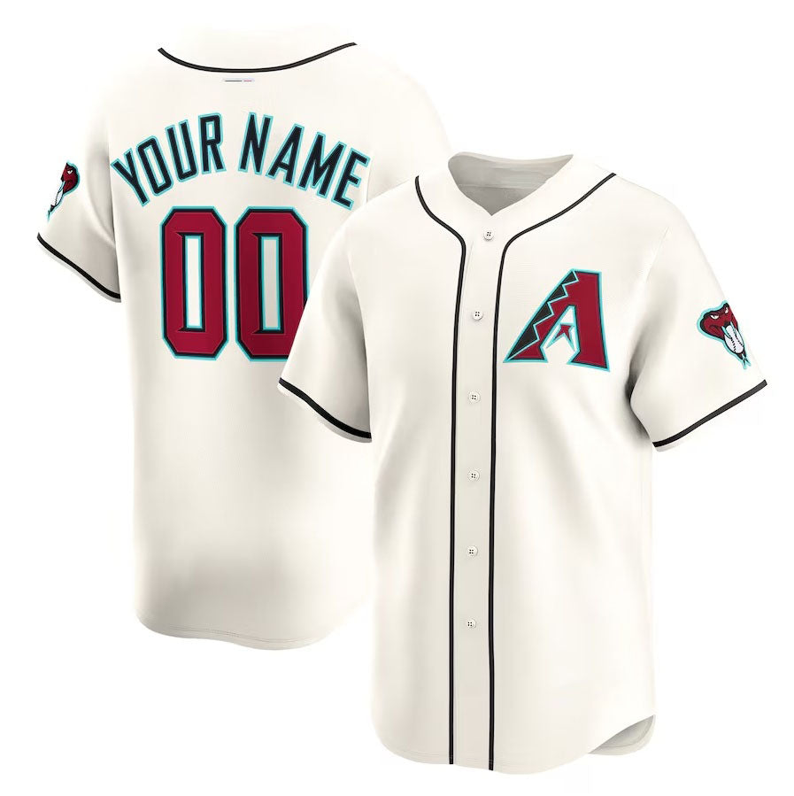 Custom Arizona Diamondbacks Home Limited Jersey - Cream Stitched Baseball Jersey baseball jersey product view 1