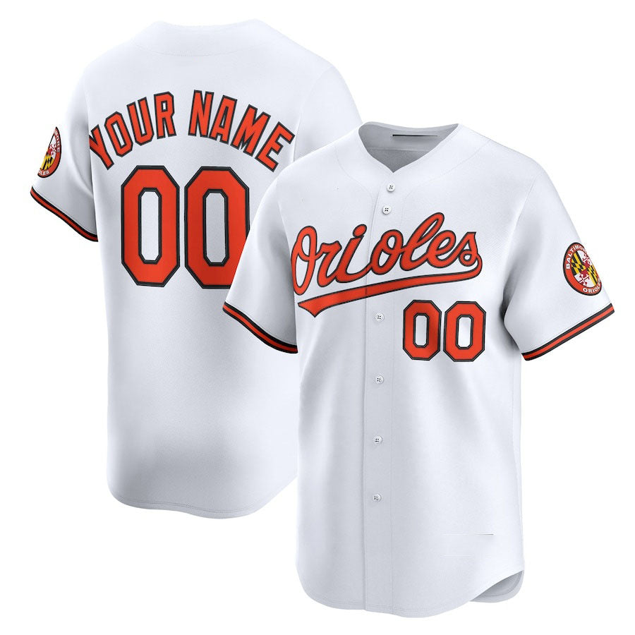 Custom Baltimore Orioles Home Limited Jersey ¨C White Stitched Baseball Jersey baseball jersey product view 1