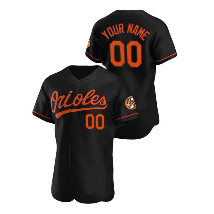 Custom Baltimore Orioles Game Black Stitched Jerseys Baseball Jerseys baseball jersey product view 1