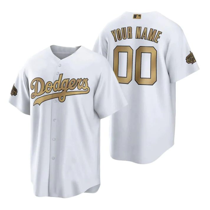 Custom Los Angeles Dodgers White 2022 All Star Game Stitched Jerseys Baseball Jerseys baseball jersey product view 1