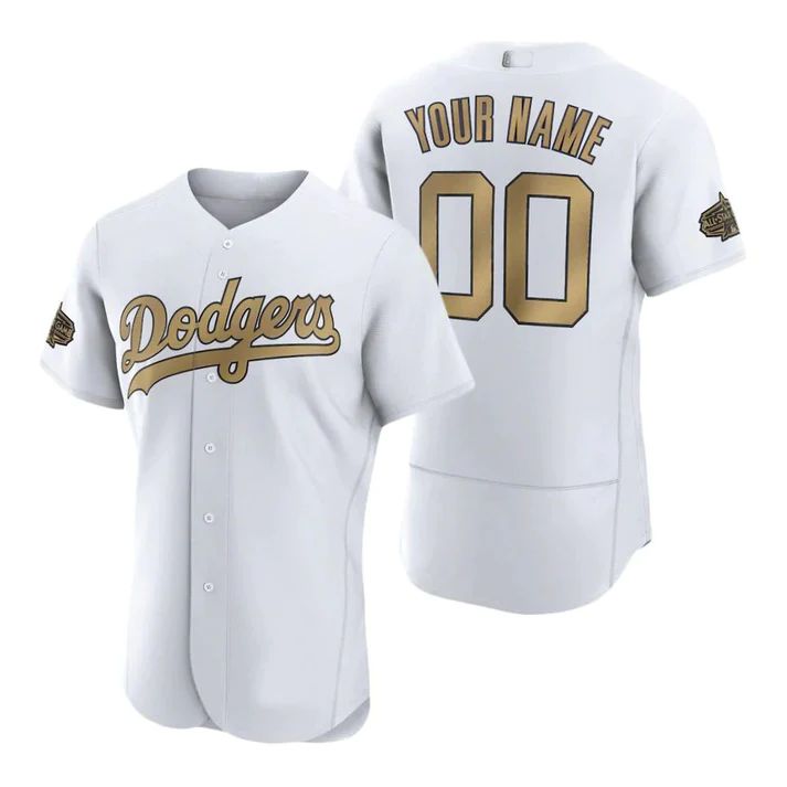Custom Los Angeles Dodgers White 2022 All Star Game Stitched Jerseys Elite Baseball Jerseys baseball jersey product view 1