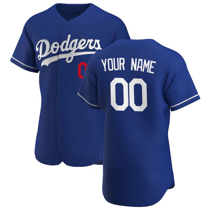 Custom Los Angeles Dodgers Blue Stitched Jerseys Baseball Jerseys baseball jersey product view 1