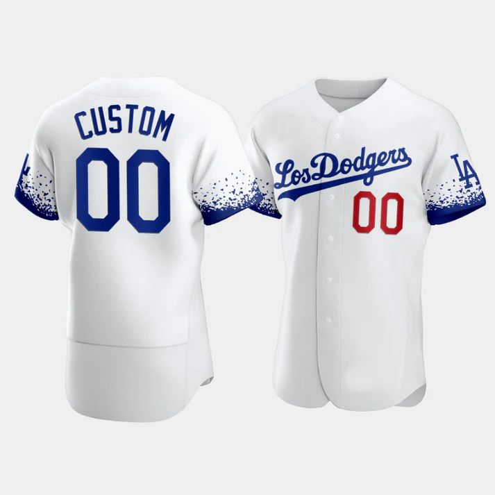Custom Los Angeles Dodgers Fashion White Stitched Jerseys Baseball Jerseys baseball jersey product view 1