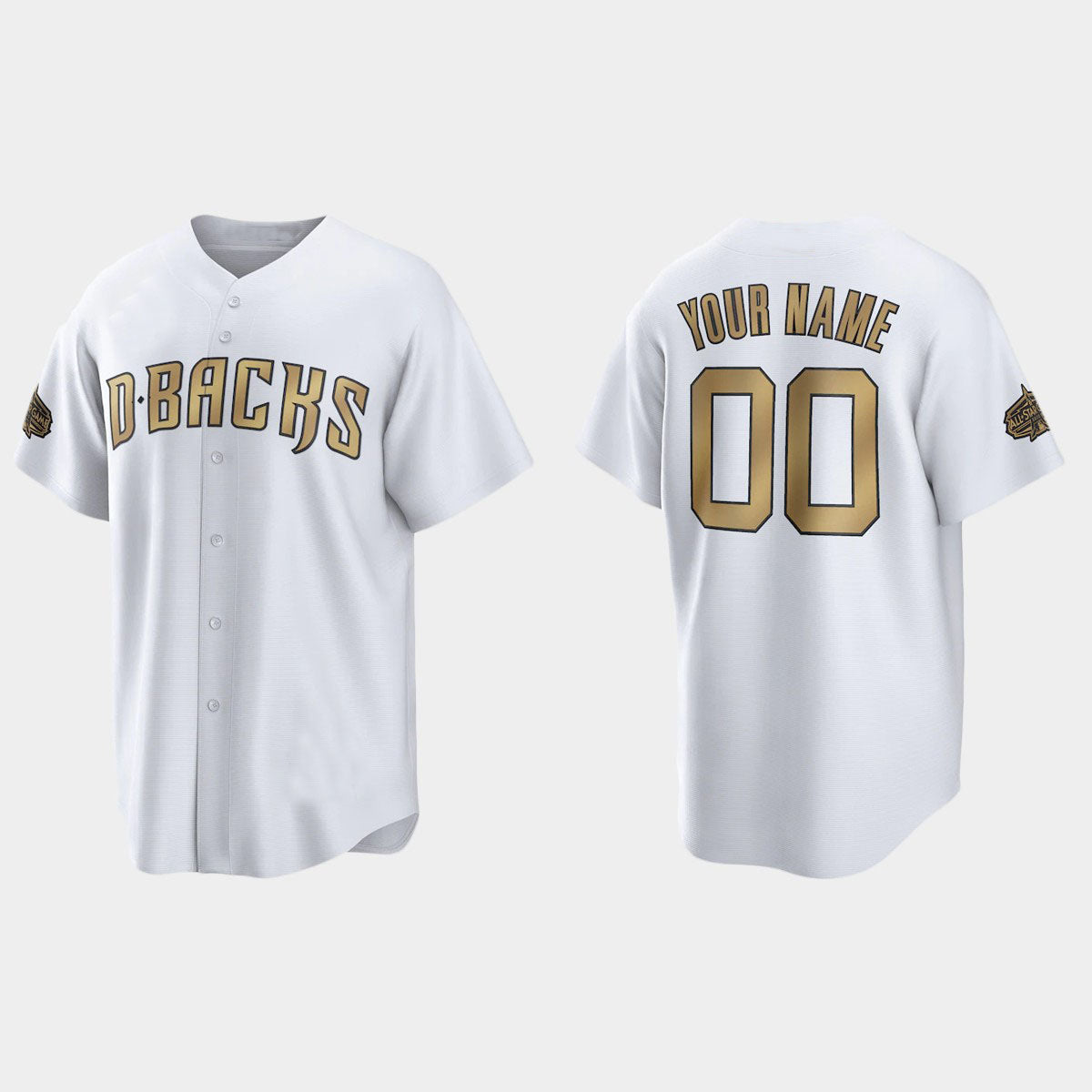 Baseball White Custom A.Diamondback 2022 All Star Game Jersey Stitched baseball jersey product view 1