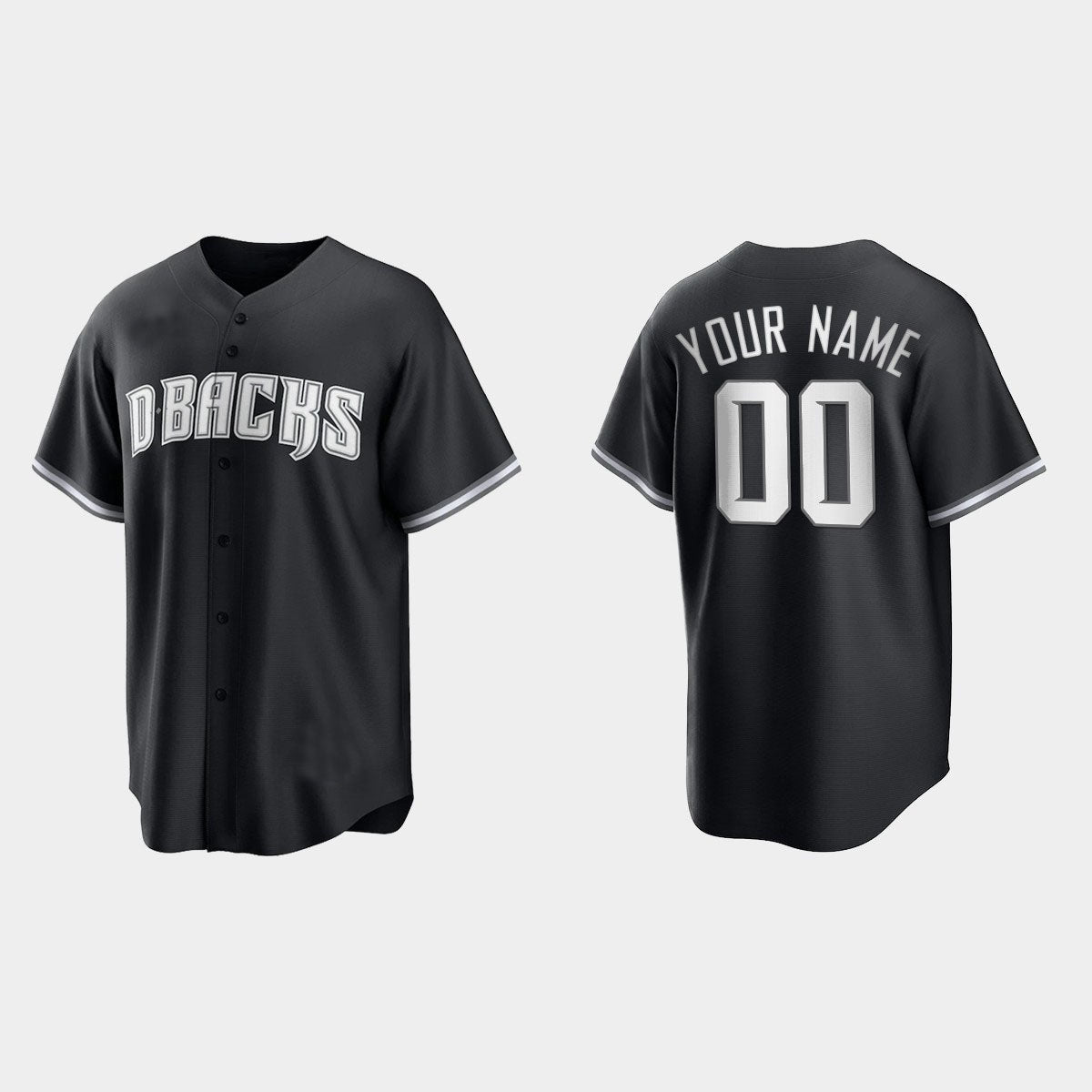 Fashion Custom Black White A.Diamondback 2022 Stitched Jersey baseball jersey product view 1