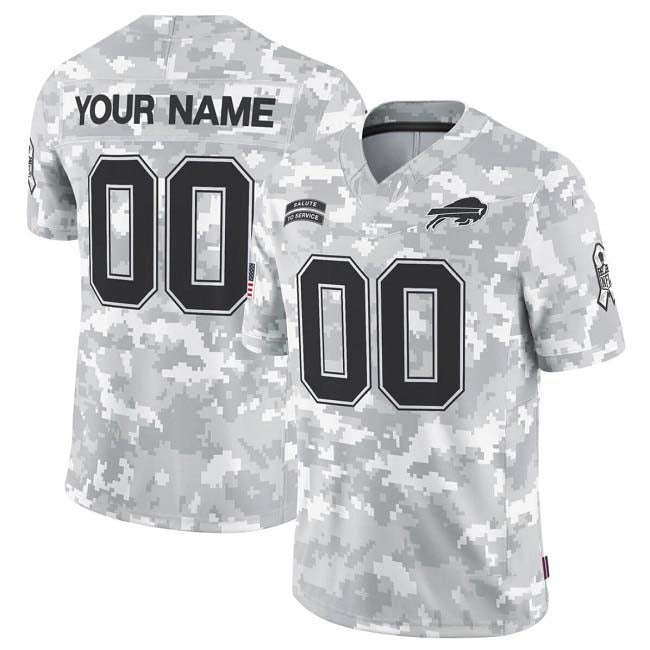 Custom B.Bills F.U.S.E Arctic Camo Salute To Service Limited Stitched Football Jersey football jersey product view 1