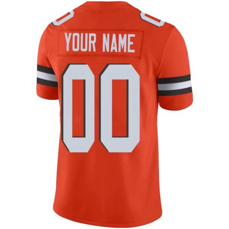 Custom C.Browns Game Stitched American Football Jerseys Personalize Birthday Gifts Orange Jersey football jersey product view 1