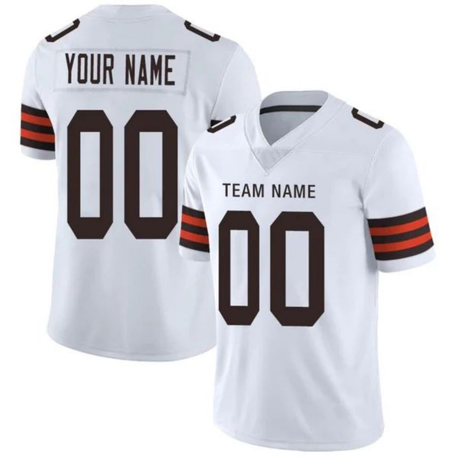 Custom C.Browns White American Stitched Game Football Jerseys Personalize Birthday Gifts football jersey product view 1