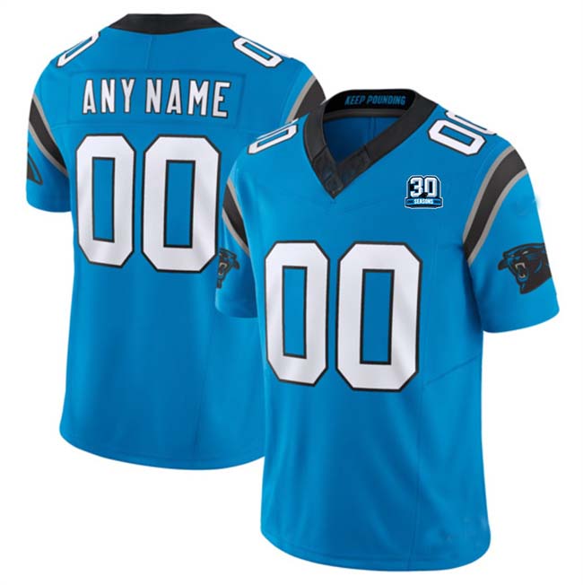 Custom C.Panthers Blue F.U.S.E. Vapor Limited Stitched Football Jersey football jersey product view 1