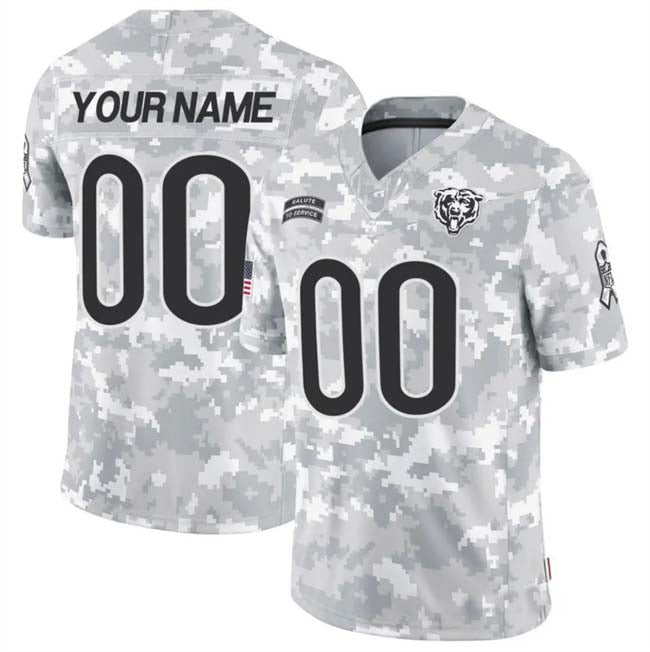 Custom C.Bears F.U.S.E Arctic Camo Salute To Service Limited Stitched Football Jersey football jersey product view 1