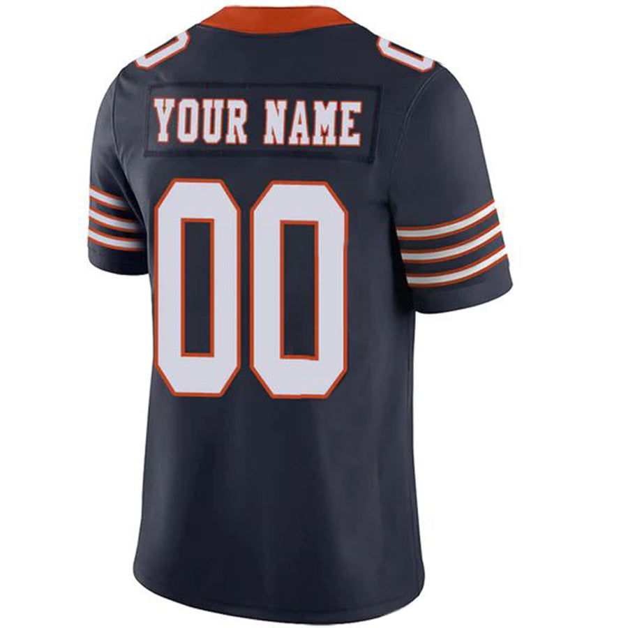 Custom C.Bears Stitched American Football Jersey Navy GameJerseys football jersey product view 1