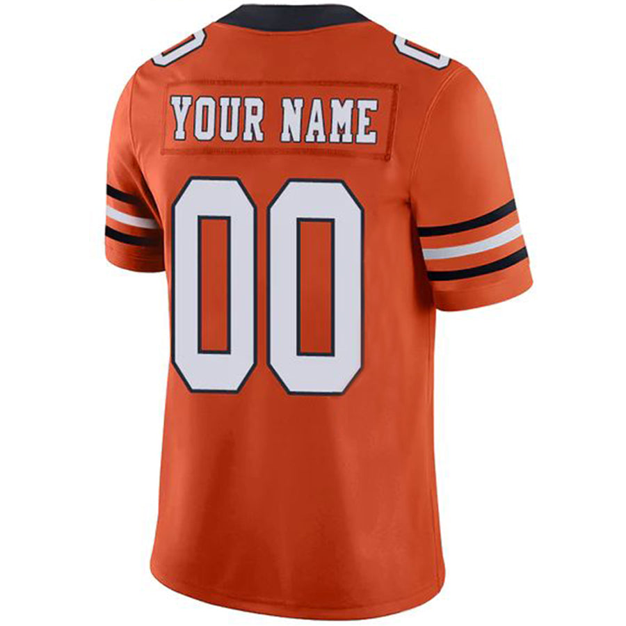 Custom C.Bears Stitched American Football Jerseys Orange Game Jersey football jersey product view 1