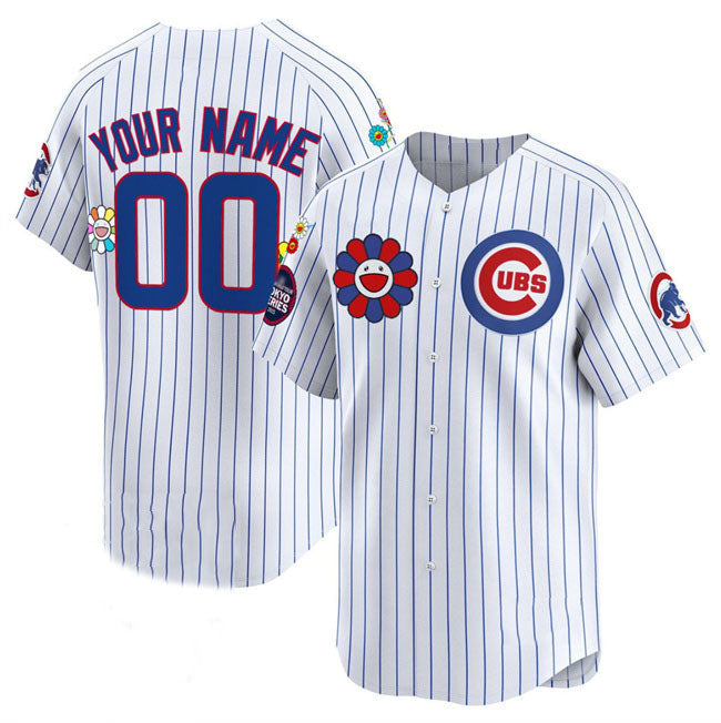 Custom Chicago Cubs ACTIVE PLAYER White 2025 Tokyo Series Limited Stitched Baseball Jersey baseball jersey product view 1