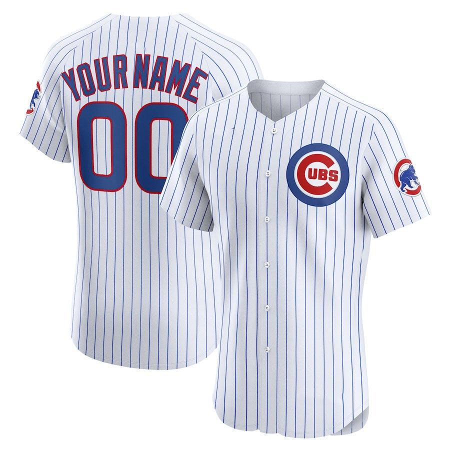 Custom Chicago Cubs Home Elite Jersey ¨C White Baseball Jerseys baseball jersey product view 1