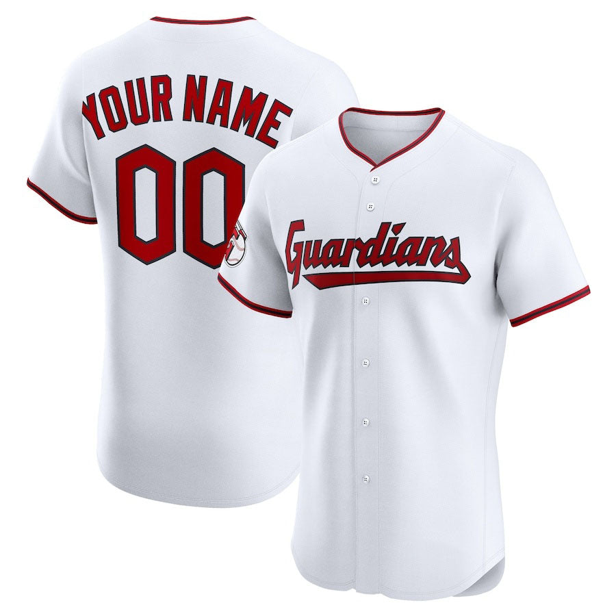 Custom Cleveland Guardians Home Elite Jersey ¨C White Stitched Baseball Jerseys baseball jersey product view 1