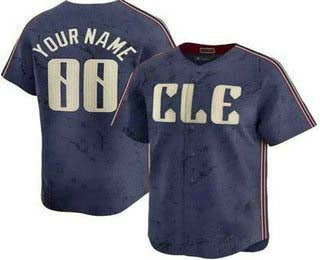Custom Cleveland Guardians Navy City Connect Limited Jersey Stitched Baseball Jersey baseball jersey product view 1