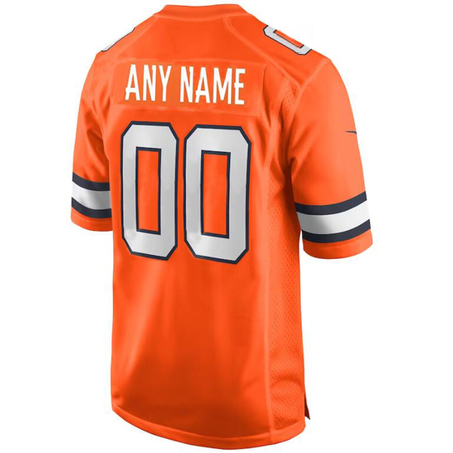 Custom D.Broncos Orange Game Jersey -Stitched American Football Jerseys football jersey product view 1