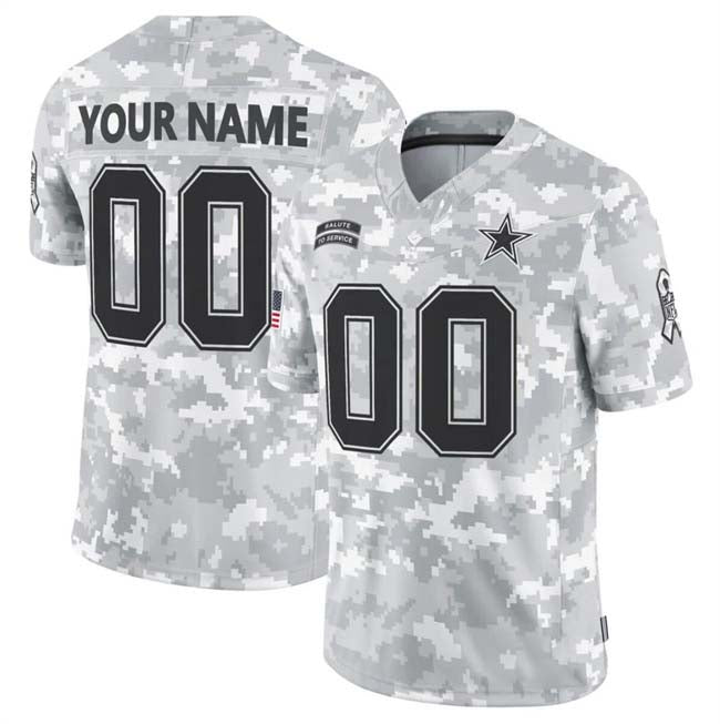 Custom D.Cowboys F.U.S.E Arctic Camo Salute To Service Limited Stitched Football Jersey football jersey product view 1