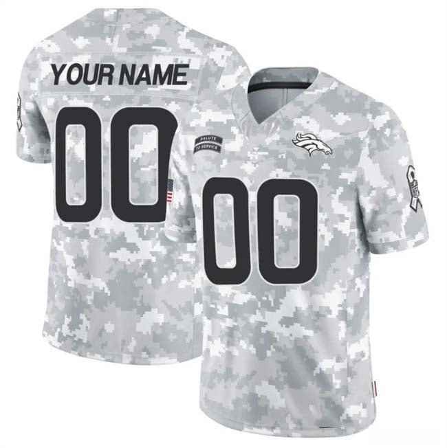 Custom D.Broncos F.U.S.E Arctic Camo Salute To Service Limited Stitched Football Jersey football jersey product view 1