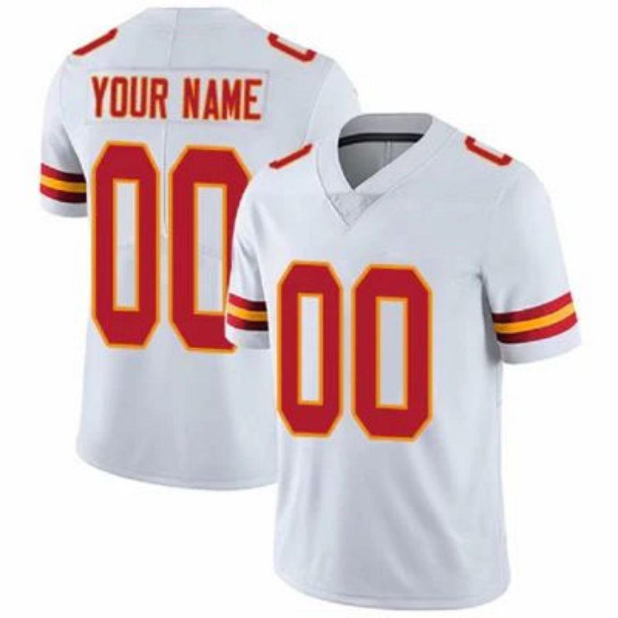 Custom KC.Chiefs White Vapor Limited Stitched Football Jerseys football jersey product view 1