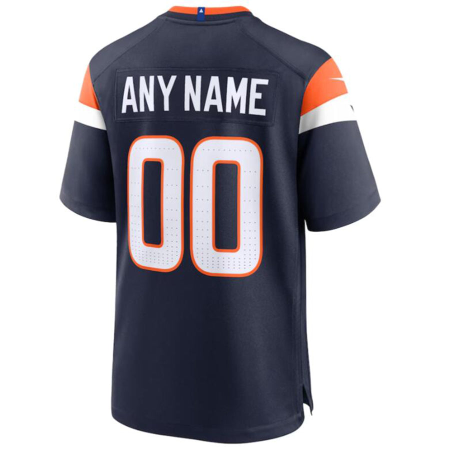 Custom D.Broncos Navy Game Jersey -Stitched American Football Jerseys football jersey product view 1