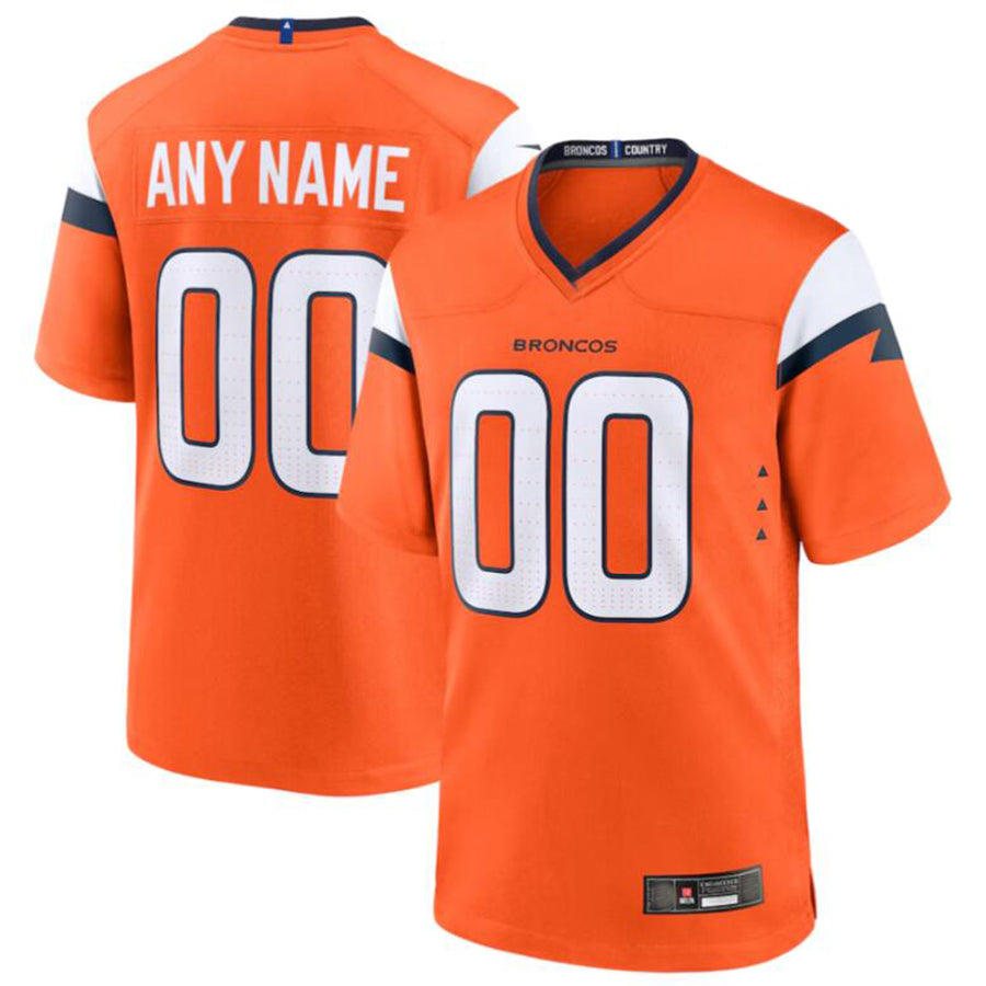 Custom D.Broncos Orange Game Football Jersey -Stitched American Football Jerseys football jersey product view 2