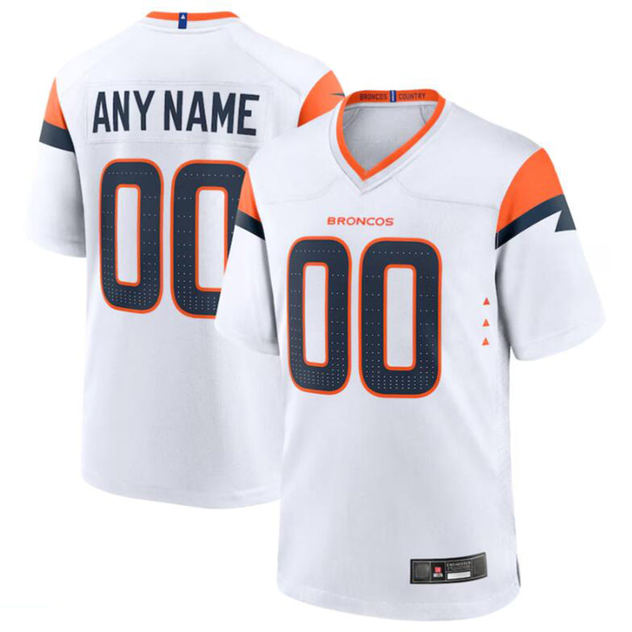 Custom D.Broncos White Game Football Jersey -Stitched American Football Jerseys football jersey product view 2