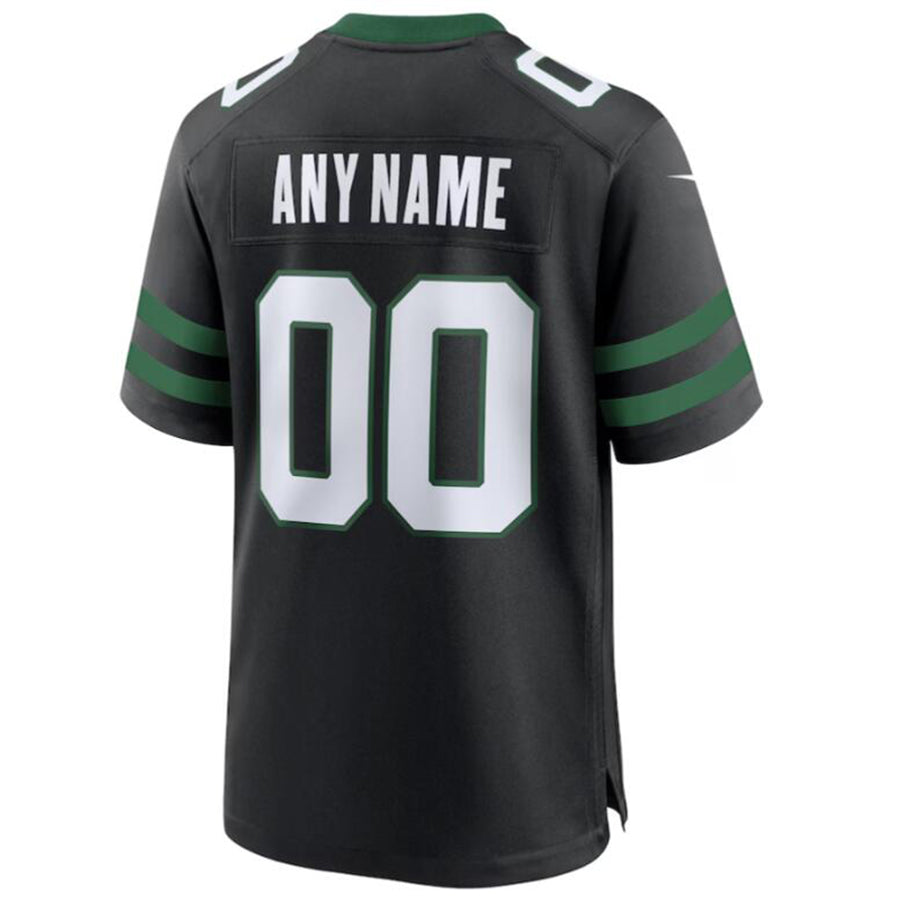 Custom NY.Jets Black Game Jersey -American Stitched Football Jerseys football jersey product view 1