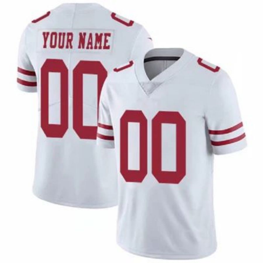 Custom SF.49ers White Stitched American Game Football Jerseys football jersey product view 1