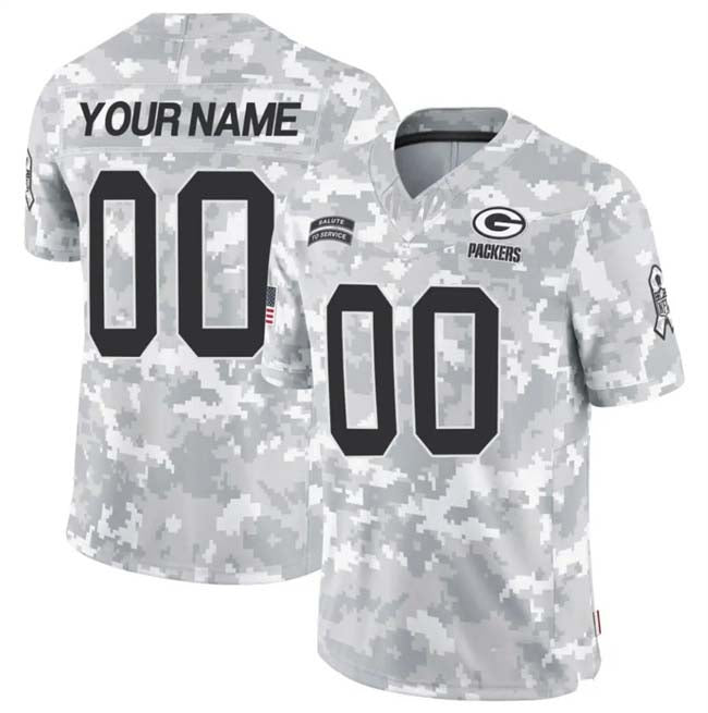 Custom GB.Packers Arctic Camo Salute To Service Limited Stitched Football Jerseys football jersey product view 1