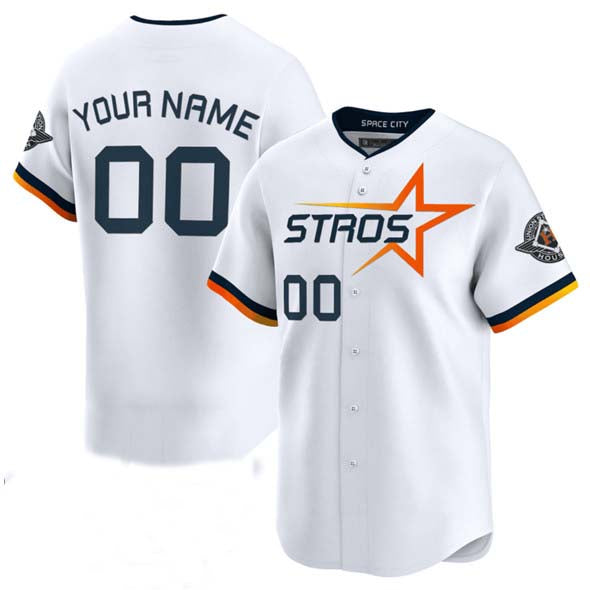 Custom Houston Astros Active Player White 2025 City Connect Limited Stitched Baseball Jersey baseball jersey product view 1